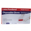 Luvas de latéx com pó