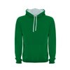 Sweat bicolor com capuz Urban - Verde Kelly/Branco