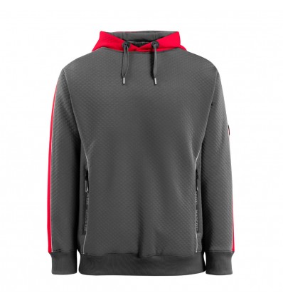 Sweat com capuz Motril - Atrancite/Vermelho AV