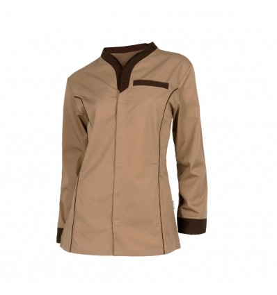 Workteam B6200 - Camisa bicolor Elegant para Senhora