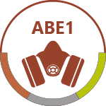 Filtro Combinado A1B1E1 - Gases e Vapores orgânicos, com ponto de ebulição > 65°C + Gases e Vapores Inorgânicos + Gases Ácidos