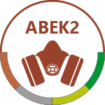 Filtro Combinado A2B2E2K2 - Gases e Vapores orgânicos, com ponto de ebulição > 65°C + Gases e Vapores Inorgânicos + Gases Ácidos + Amoníaco